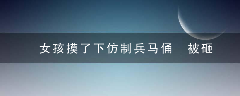 女孩摸了下仿制兵马俑 被砸得头出血腿骨断裂